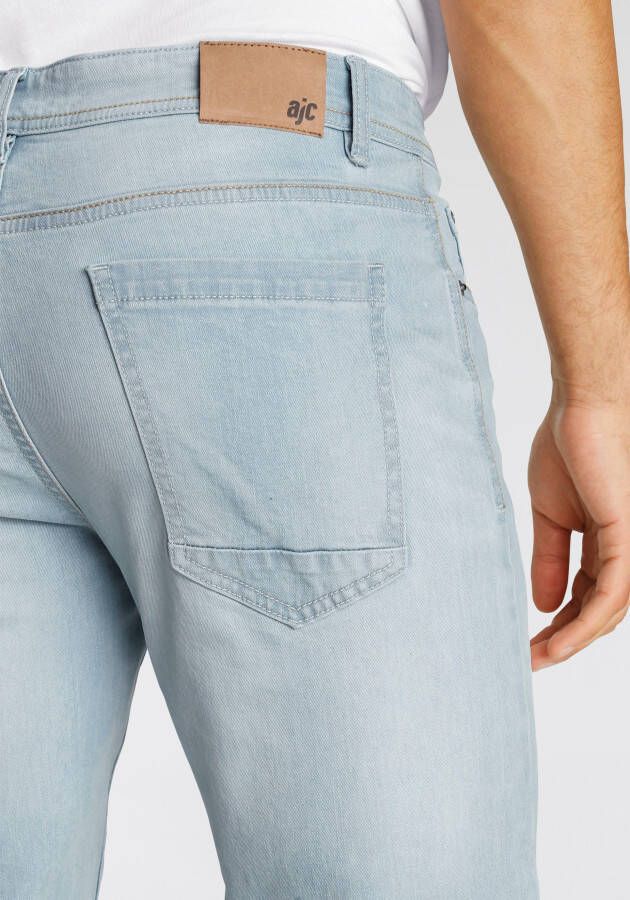 AJC Straight jeans rechtes gesneden used-look-wassing lage taille