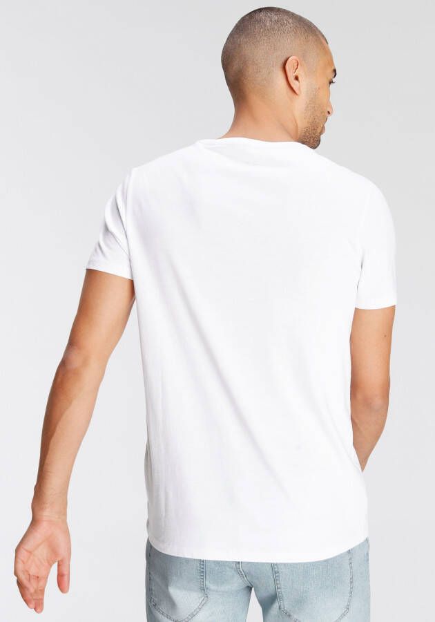 AJC T-shirt Korte mouwen smalle pasvorm in vintage-ontwerp