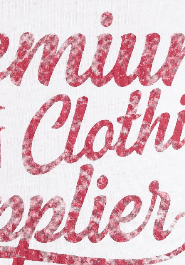 AJC T-shirt Korte mouwen smalle pasvorm in vintage-ontwerp