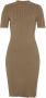 AJC Gebreide jurk met fijne opstaande kraag en modieuze split - Thumbnail 5