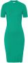 AJC Gebreide jurk met fijne opstaande kraag en modieuze split - Thumbnail 6