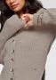 AJC Vest met ribstructuur & knopen in hoorn-look - Thumbnail 4