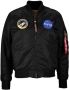 Alpha industries Zwarte Bomberjas met Geborduurde Emblemen Black Heren - Thumbnail 6