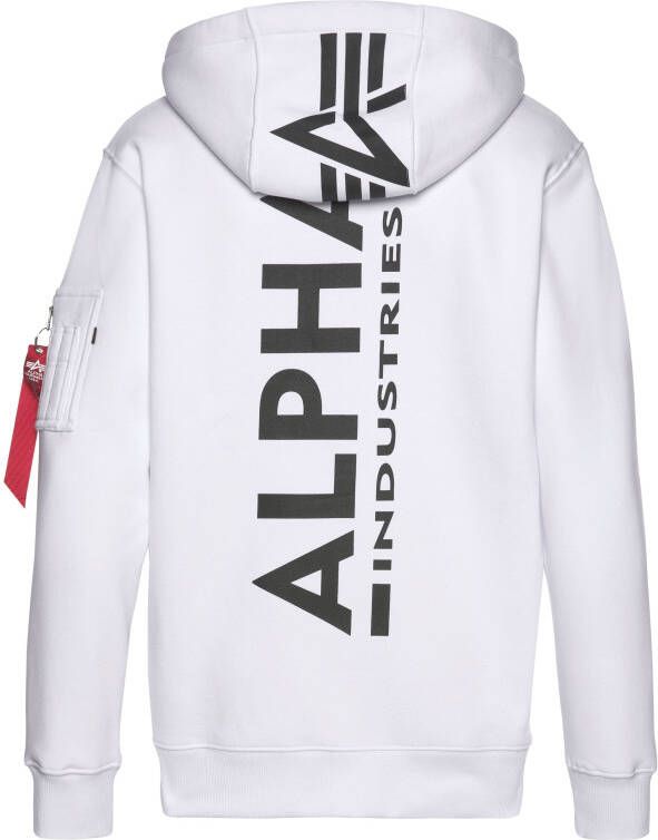 Alpha Industries Capuchonsweatvest Back Print Zip Hoody