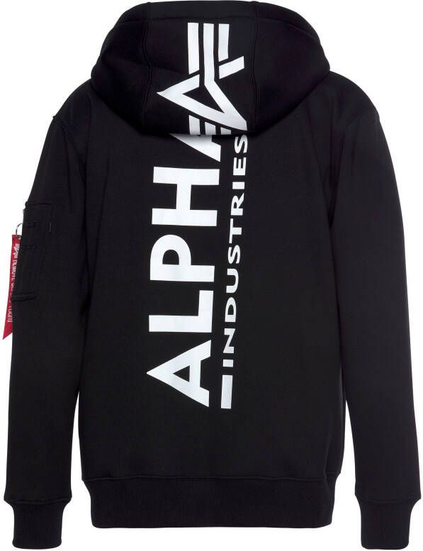 Alpha Industries Capuchonsweatvest Back Print Zip Hoody