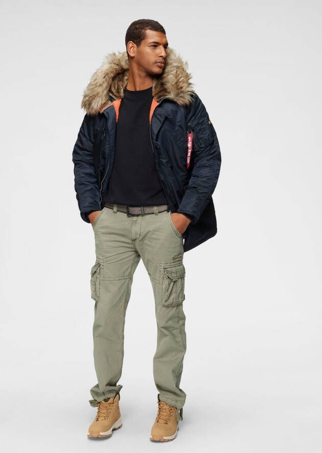 Alpha Industries Cargobroek Jet pant met zijcargozakken en koord aan de beenafsluiting