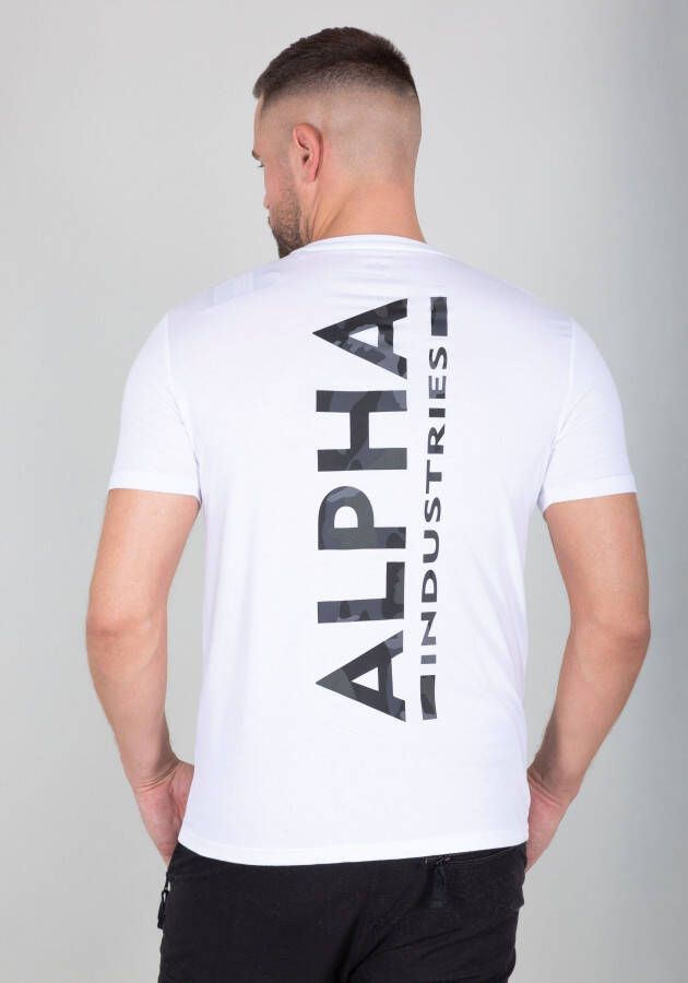 Alpha Industries Shirt met ronde hals Back Tee Camo Print