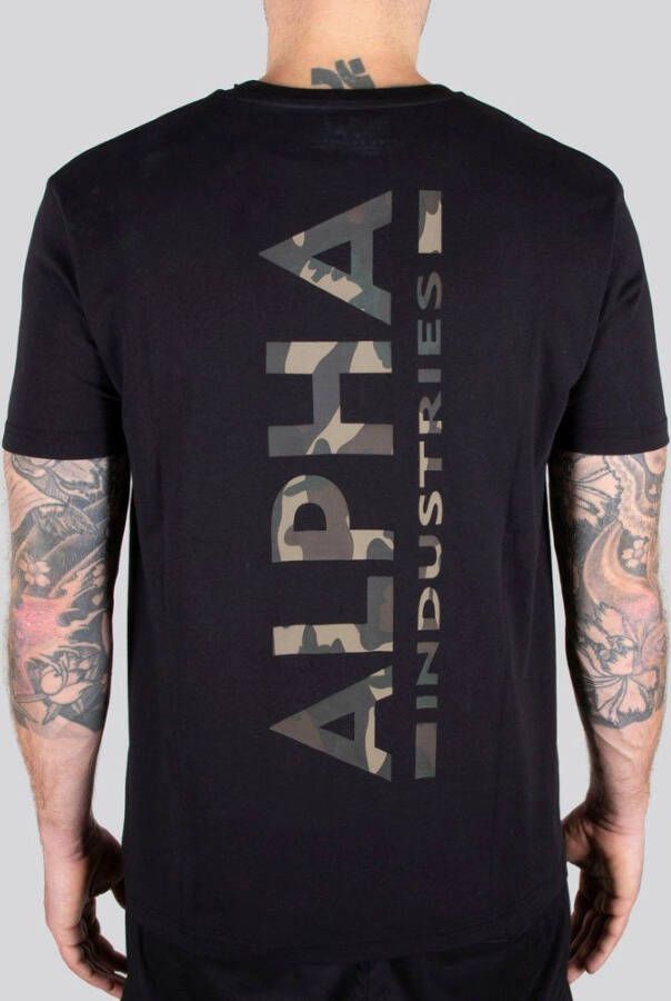 Alpha Industries Shirt met ronde hals Back Tee Camo Print