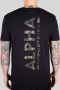 Alpha industries Backprint T Camo Print T-shirts Kleding black woodland camo maat: XXL beschikbare maaten:S M L XXL - Thumbnail 4