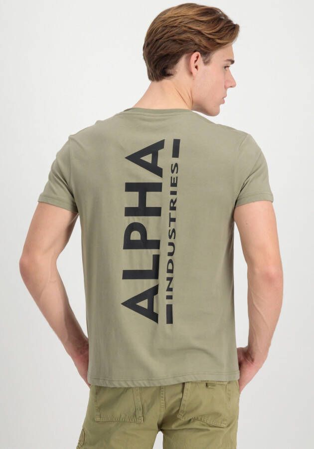 Alpha Industries Shirt met ronde hals Backprint T