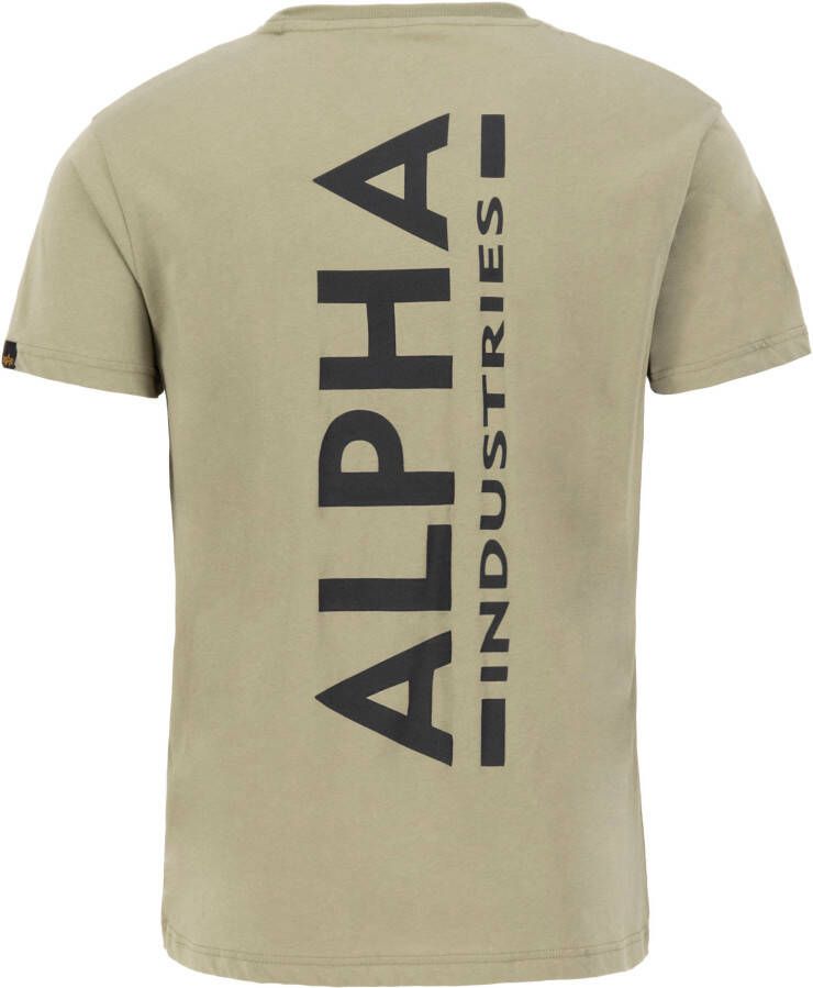 Alpha Industries Shirt met ronde hals Backprint T