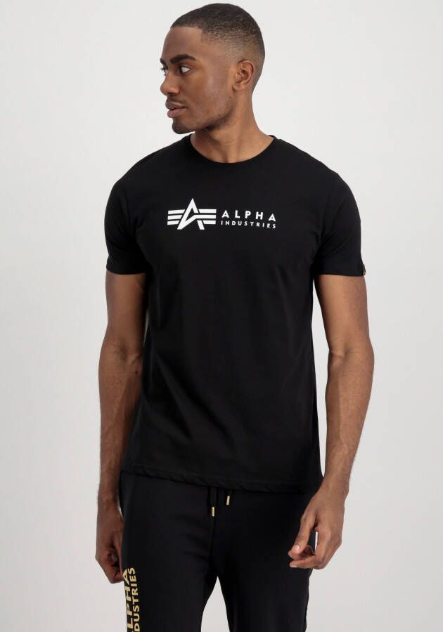 Alpha Industries Shirt met ronde hals Label T 2 Pack (2-delig Set van 2)