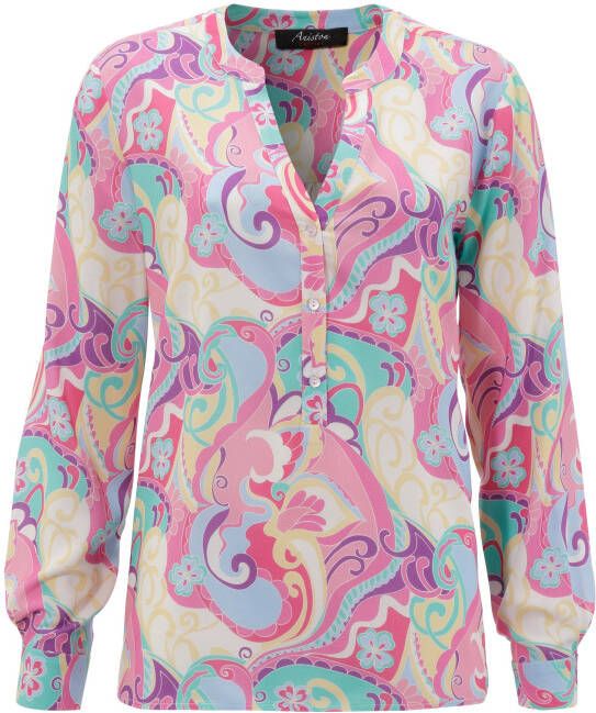 Aniston CASUAL Blouse zonder sluiting met grafische print in 2 kleurcombinaties
