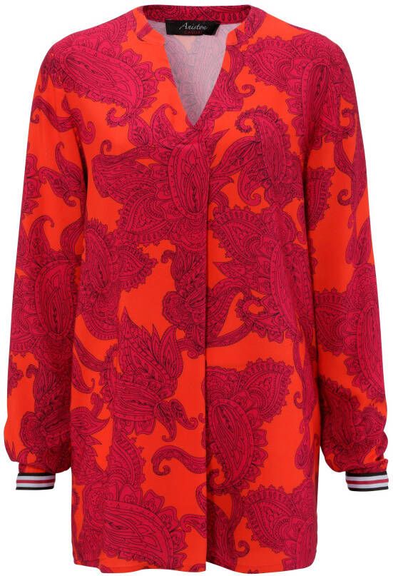 Aniston CASUAL Blouse zonder sluiting met kleurrijke royale ornamentprint