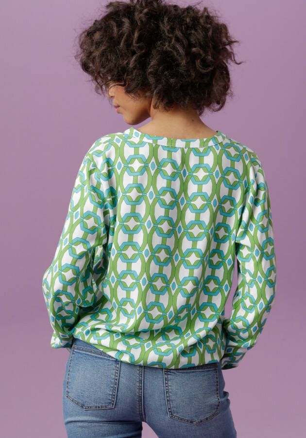 Aniston CASUAL Blouse zonder sluiting met opvallende grafische print