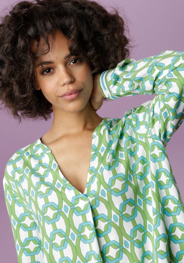Aniston CASUAL Blouse zonder sluiting met opvallende grafische print