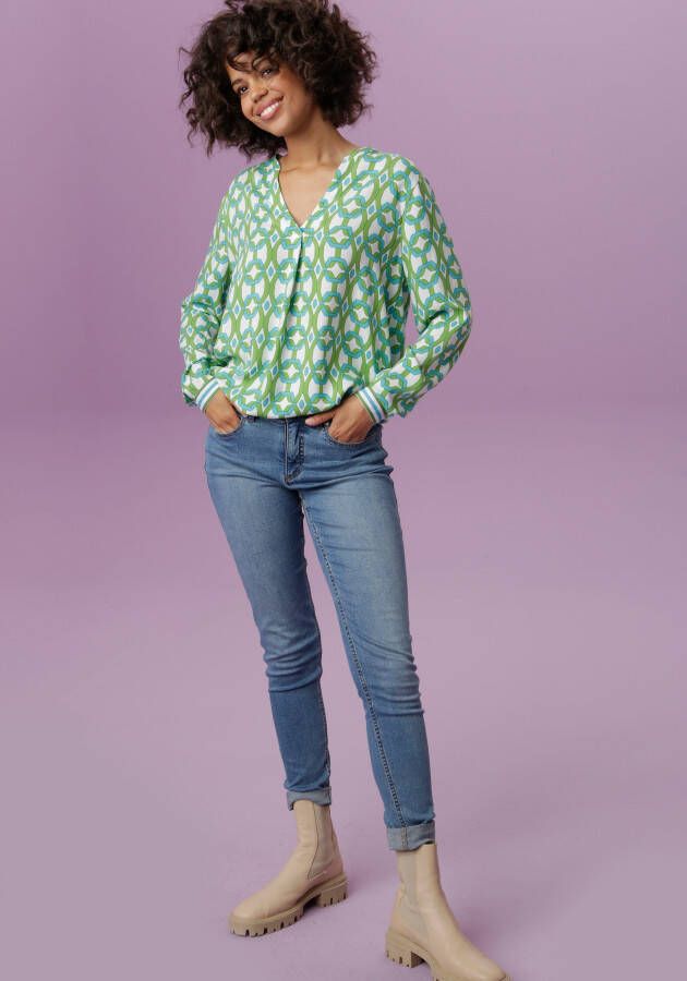 Aniston CASUAL Blouse zonder sluiting met opvallende grafische print