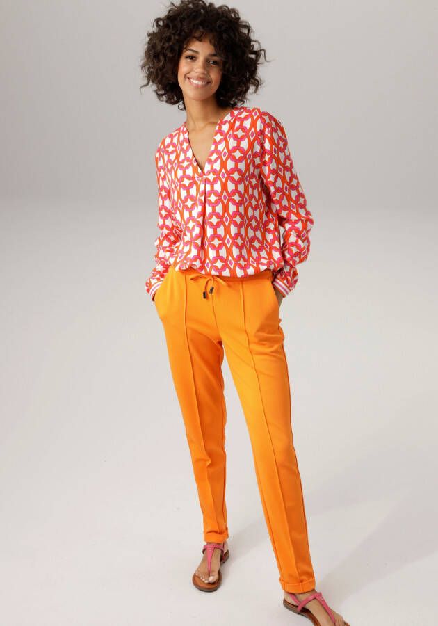 Aniston CASUAL Blouse zonder sluiting met opvallende grafische print