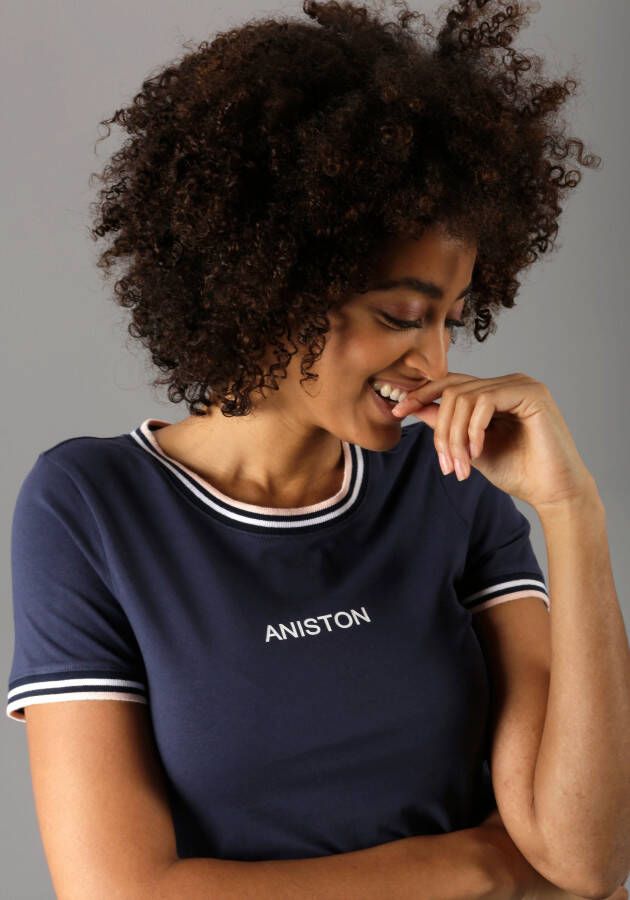 Aniston CASUAL Jerseyjurk met aantrekkelijke zoom