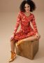 Aniston CASUAL Jerseyjurk met een ro tische bloe print - Thumbnail 4