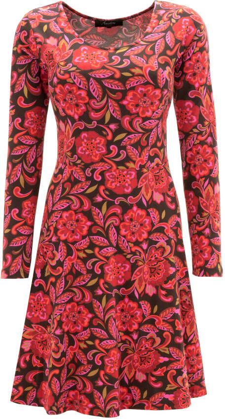 Aniston CASUAL Jerseyjurk met harmonieuze bloemenprint