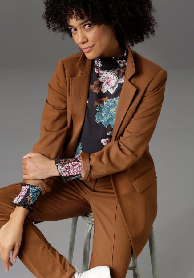 Aniston CASUAL Lange blazer met reverskraag