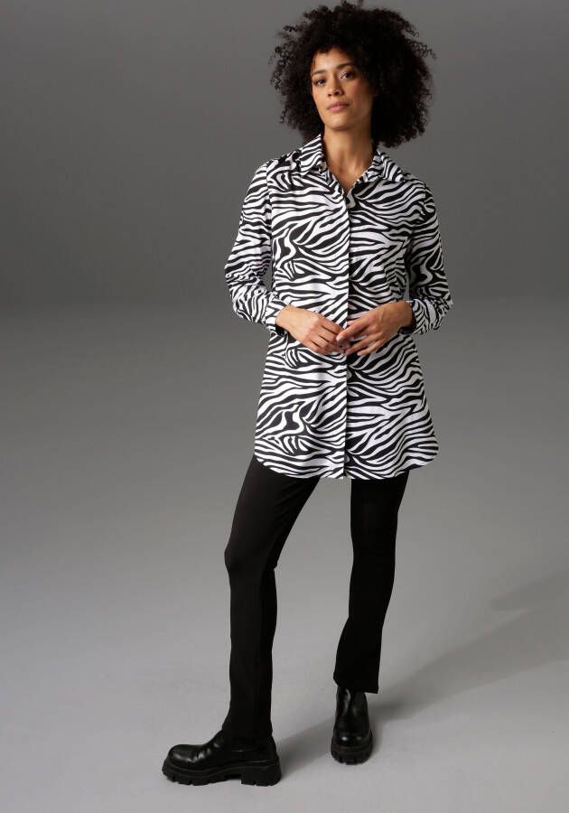 Aniston CASUAL Lange blouse in zebrastrepen-look