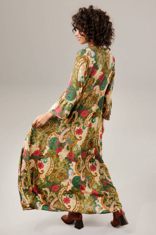 Aniston CASUAL Maxi-jurk met kleurrijke bloemen- en paisley-print