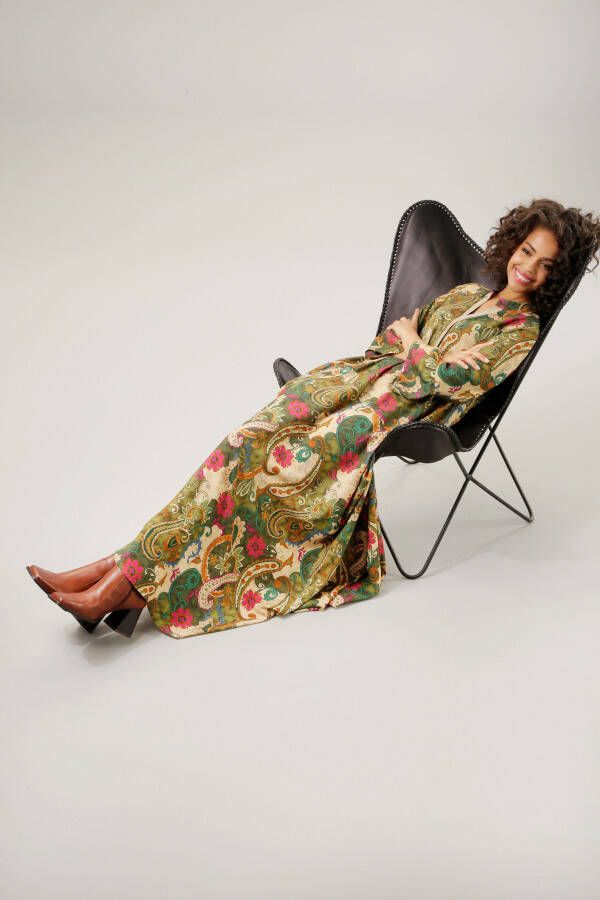 Aniston CASUAL Maxi-jurk met kleurrijke bloemen- en paisley-print