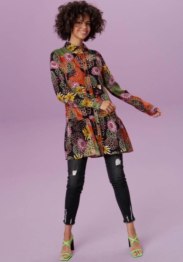 Aniston CASUAL Overhemdblouse met grootvlakige bloemenprint elk stuk is uniek