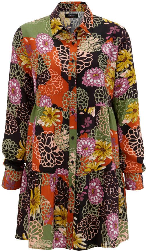 Aniston CASUAL Overhemdblouse met grootvlakige bloemenprint elk stuk is uniek