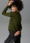 Aniston CASUAL Shirt met lange mouwen met horizontale strepen in trendy kleuren - Thumbnail 2