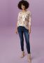 Aniston CASUAL Shirt met ronde hals versierd met stras en glanzende folieprint - Thumbnail 4