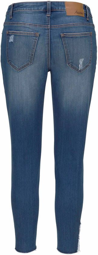 Aniston CASUAL Skinny fit jeans met vernietigde werking