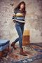 Aniston CASUAL Skinny fit jeans regular waist met gerafelde voetzoom - Thumbnail 7