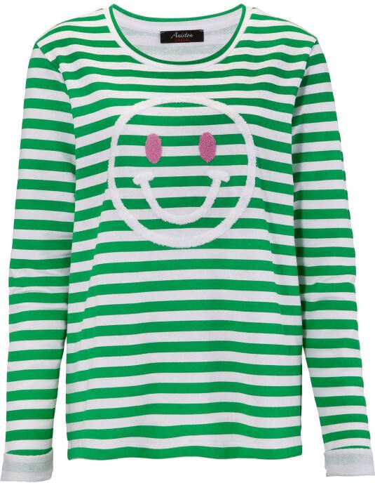 Aniston CASUAL Sweatshirt met vrolijke smiley print
