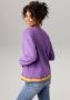 Aniston CASUAL Sweatshirt Print op voorkant met abstracte waterlelie en tekst - Thumbnail 2
