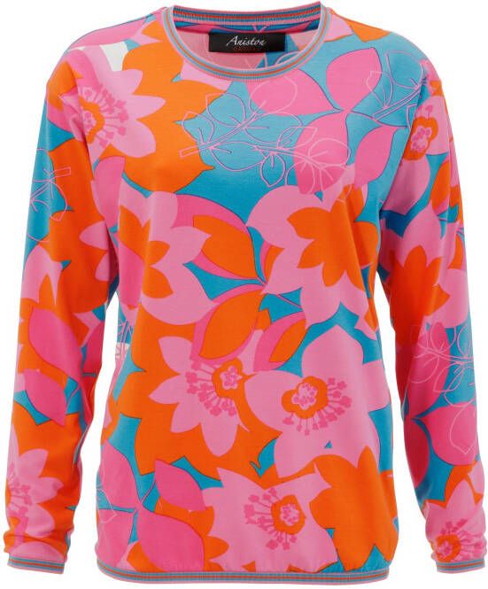 Aniston CASUAL Sweatshirt met een grote kleurrijke bloemenprint