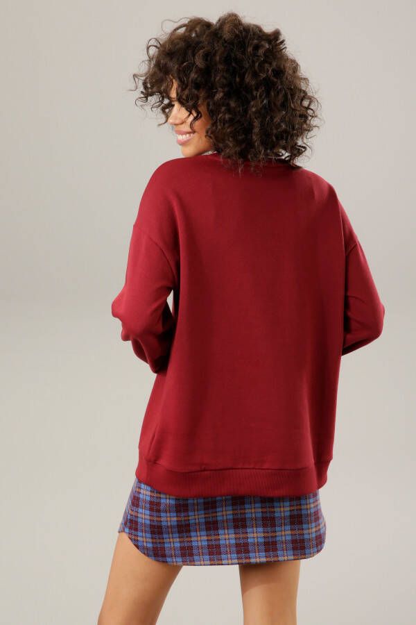 Aniston CASUAL Sweatshirt met "yale" print op de voorkant
