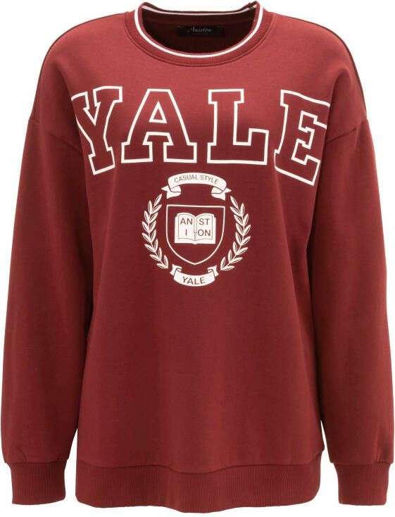 Aniston CASUAL Sweatshirt met "yale" print op de voorkant