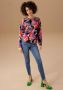 Aniston CASUAL Sweatshirt bedrukt met kleurrijke grafische bloemen - Thumbnail 4