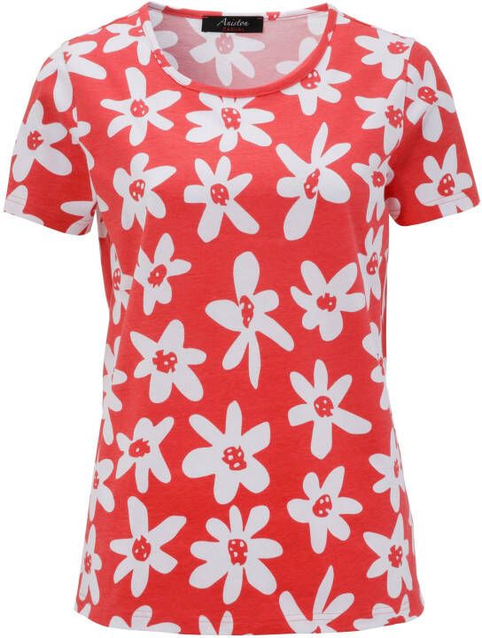 Aniston CASUAL T-shirt all-over bedrukt met kleurrijke bloemen