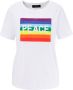 Aniston CASUAL T-shirt Opdruk op voorkant met regenboog en PEACE print - Thumbnail 4