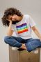 Aniston CASUAL T-shirt Opdruk op voorkant met regenboog en PEACE print - Thumbnail 7