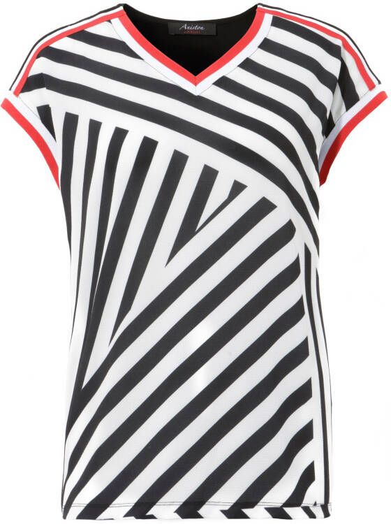 Aniston CASUAL T-shirt met gestreepte boorden