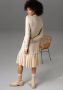 Aniston CASUAL Gebreide jurk met chiffon-volant - Thumbnail 2
