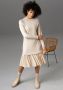 Aniston CASUAL Gebreide jurk met chiffon-volant - Thumbnail 4