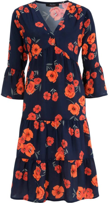 Aniston CASUAL Tuniekjurk met klaprozen gedessineerd