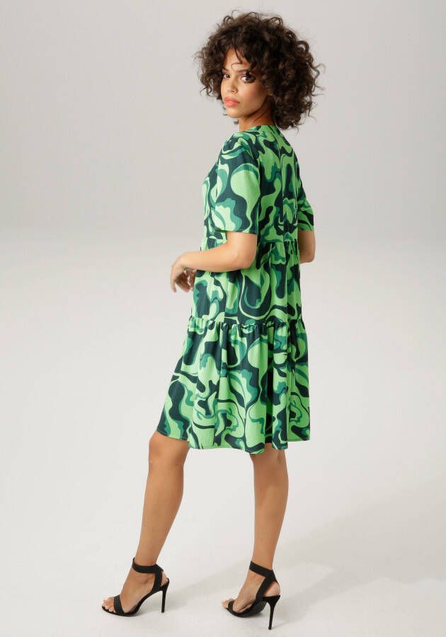 Aniston CASUAL Zomerjurk met kleurrijke grafische print