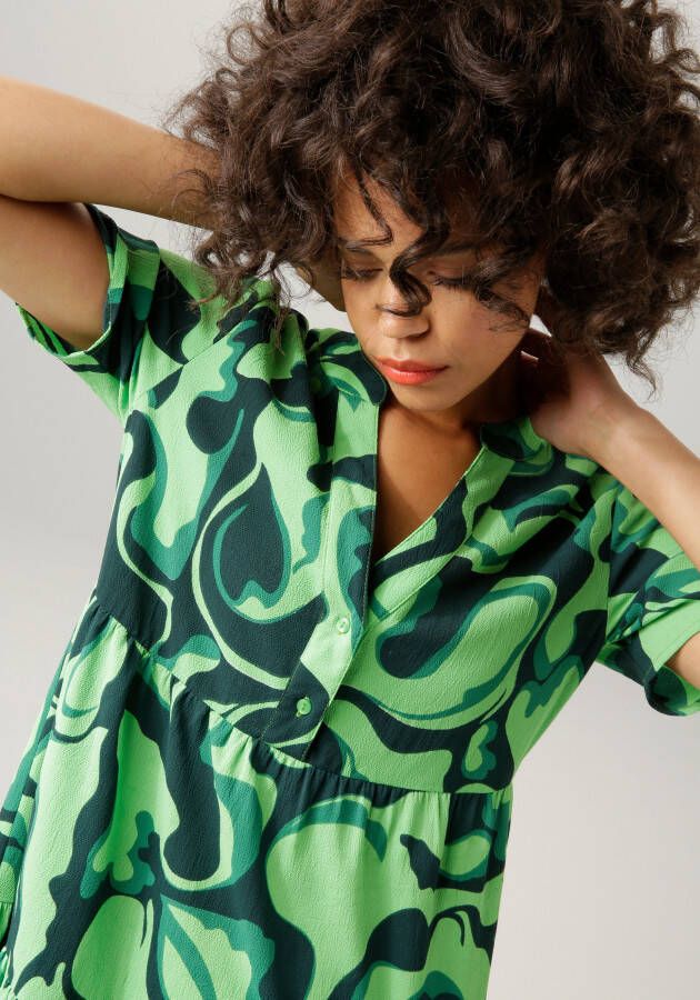 Aniston CASUAL Zomerjurk met kleurrijke grafische print